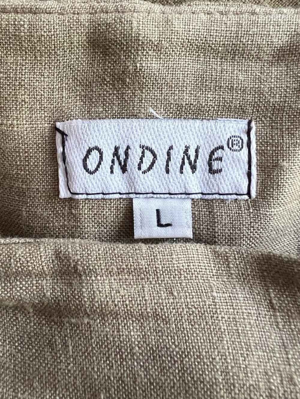 Vintage 90s Linen Midi Skirt Asymmetric High Waisted Minimalist Coastal 1990's - Picture 2 of 8